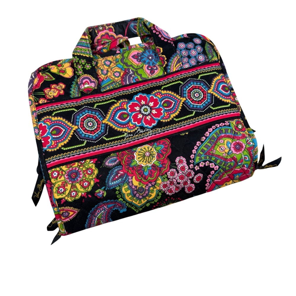 Vera Bradley Rhythm and Blues Hanging Travel Organizer Quilted Paisley Bag